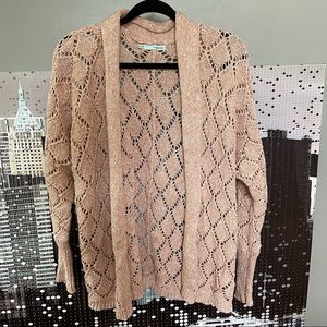3 for $15//Light Pink Cardigan with Gold Detail